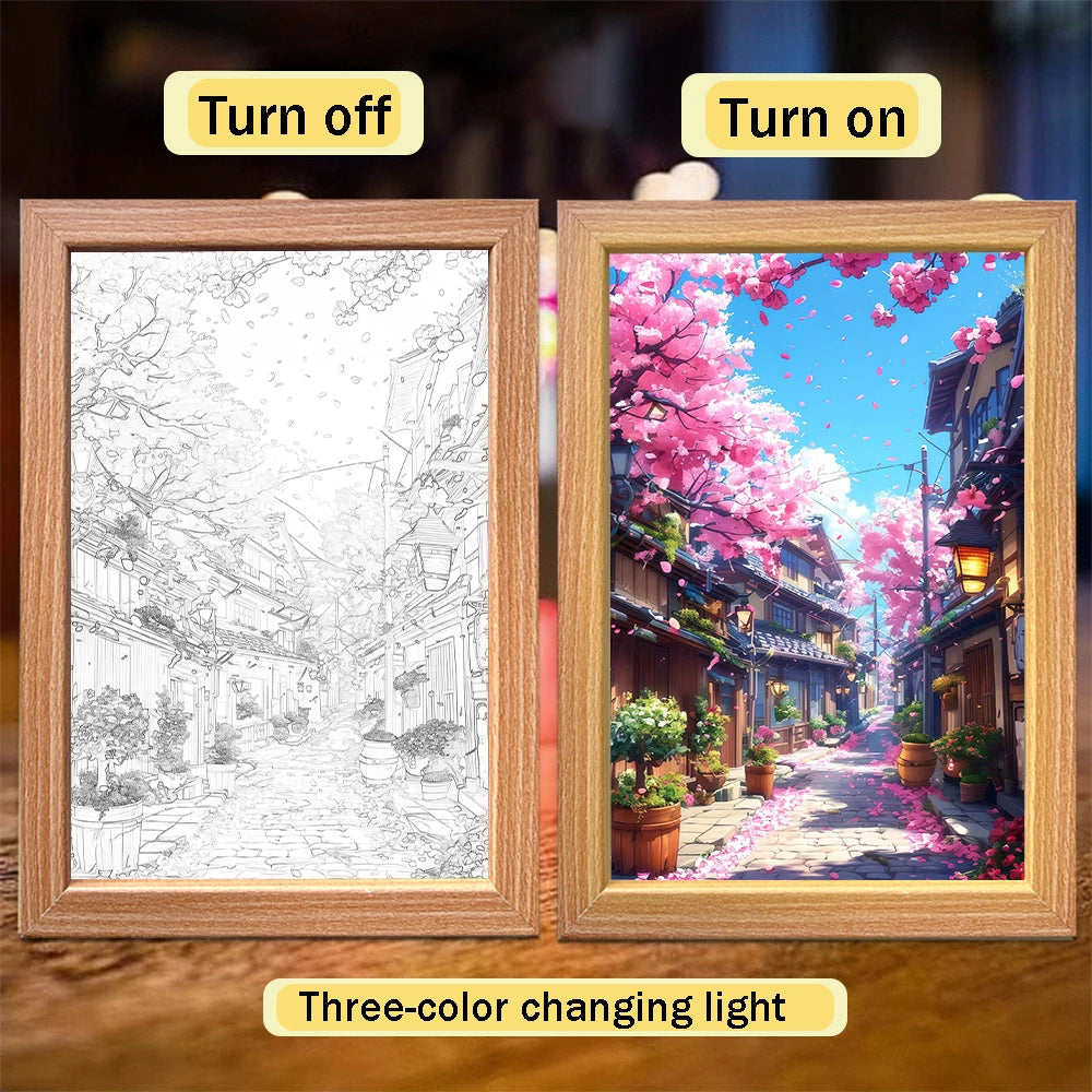 Tokyo Japan LED Light Painting – 2-in-1 Wall & Desk Lamp