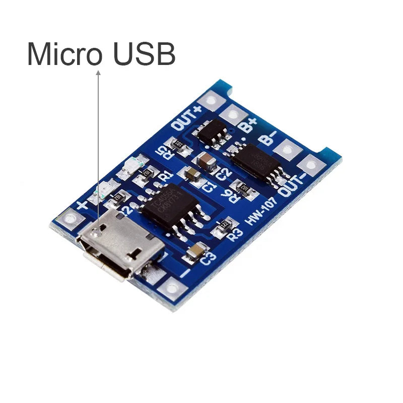 TP4056 18650 Lithium Battery Charger Module – Type-C & Micro USB