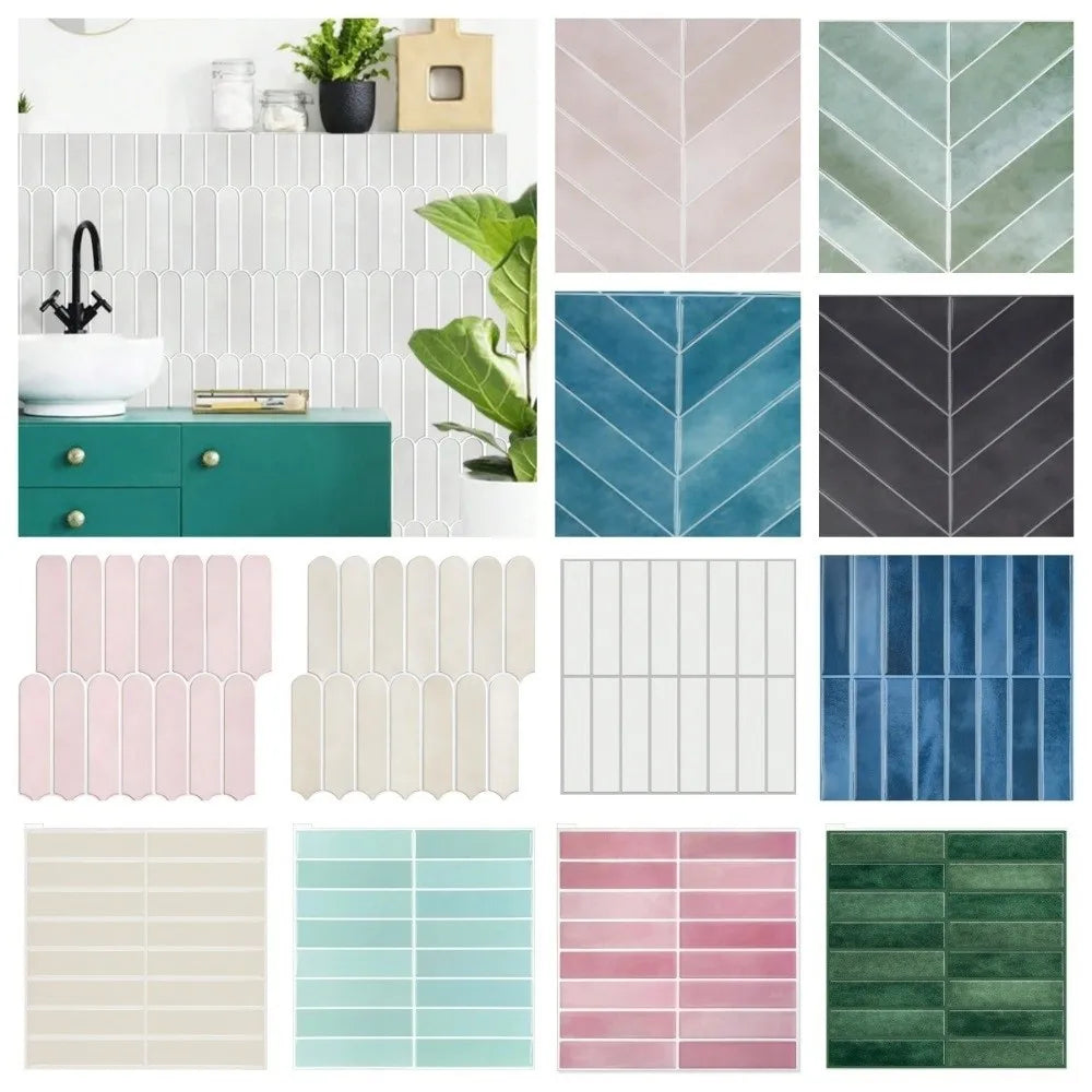 Self-Adhesive PVC Tile Stickers – Waterproof Vinyl Wall Decal