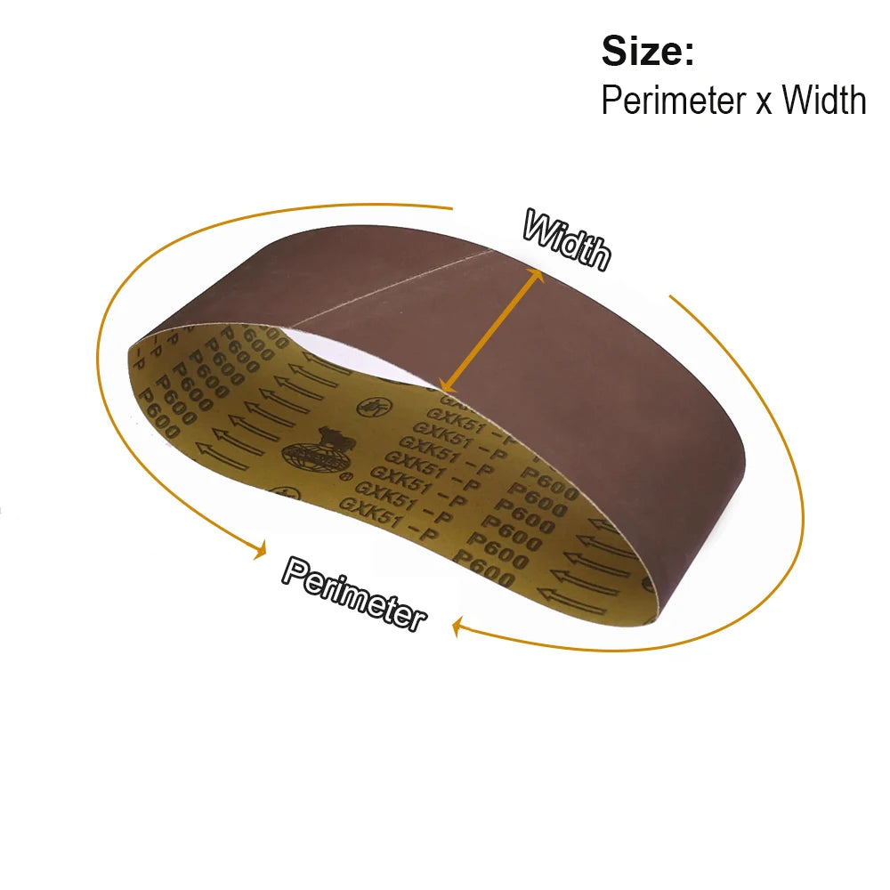 10-Pack 4"x24" Sanding Belts P40–P1200 for Wood & Metal