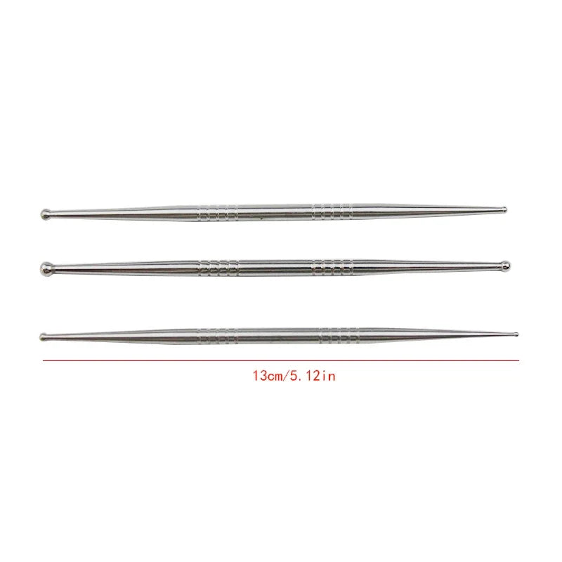 3-Piece Stainless Steel Pottery Clay Sculpting Tool Set
