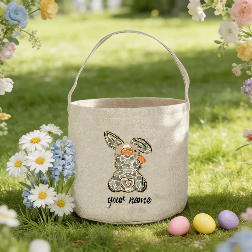 Personalized Kids Easter Bunny Bag – Custom Name Gift Basket