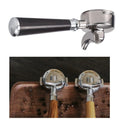 58mm Bottomless Portafilter – Wood Handle Stainless Steel