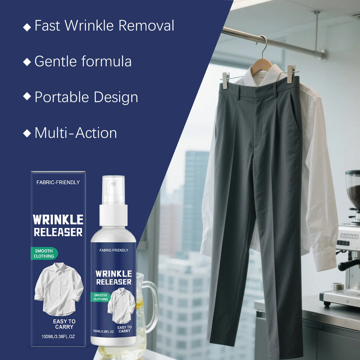 Wrinkle Release Spray – Fine Mist Fabric Smoother 100ml