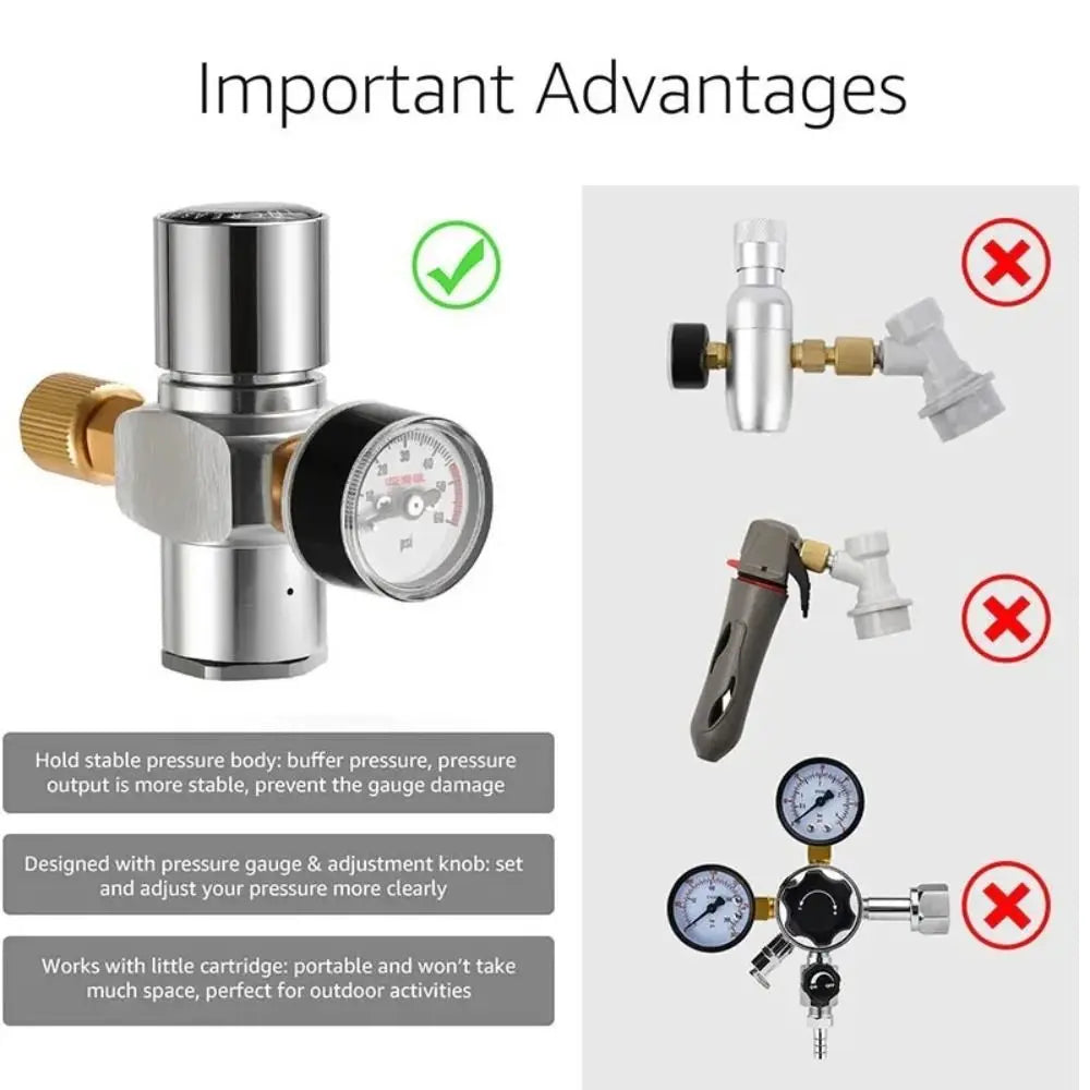 Mini Nitrogen Pressure Gauge 3/8 UNF Thread | N2 Gas Display