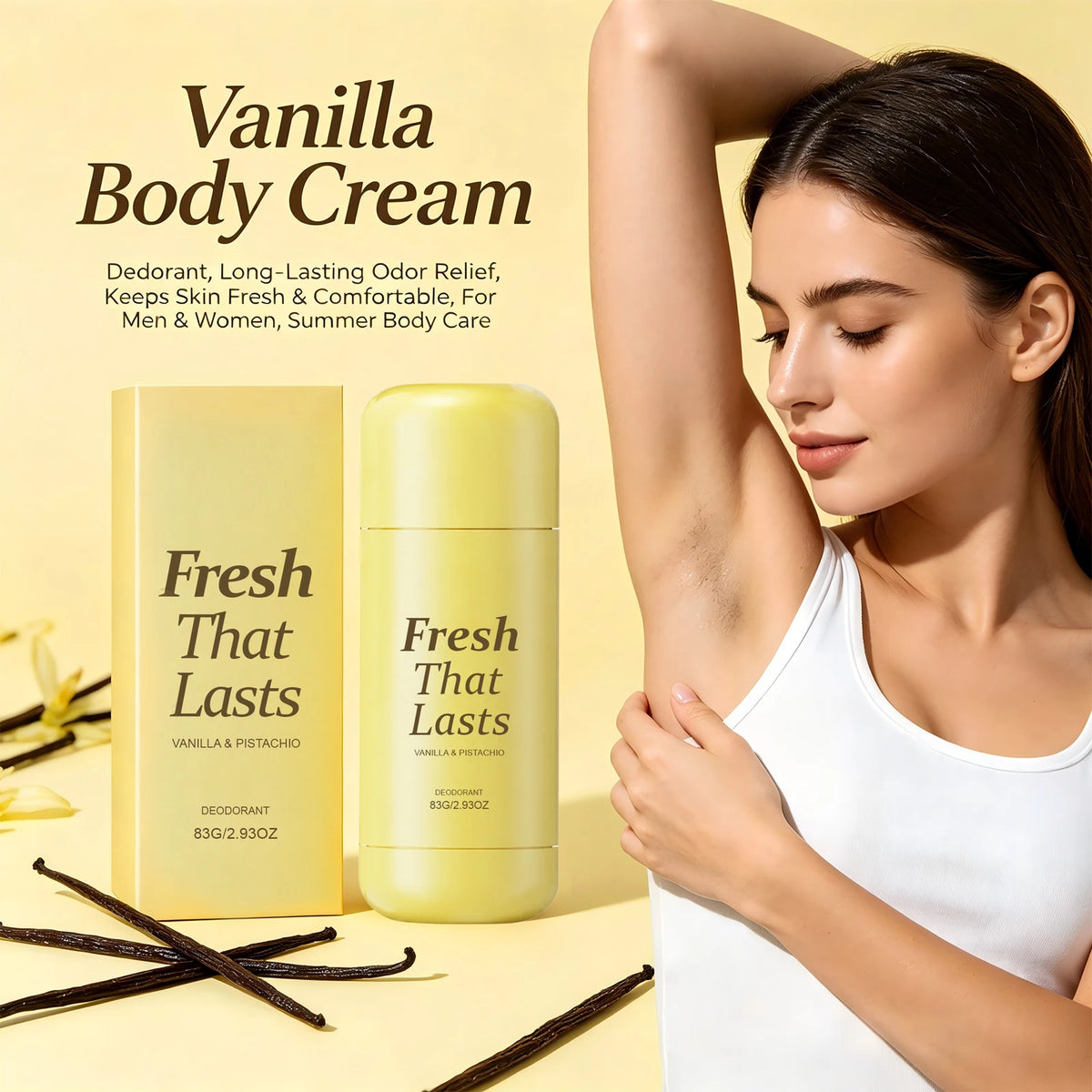 Vanilla Deodorant Stick – All-Day Freshness, Unisex