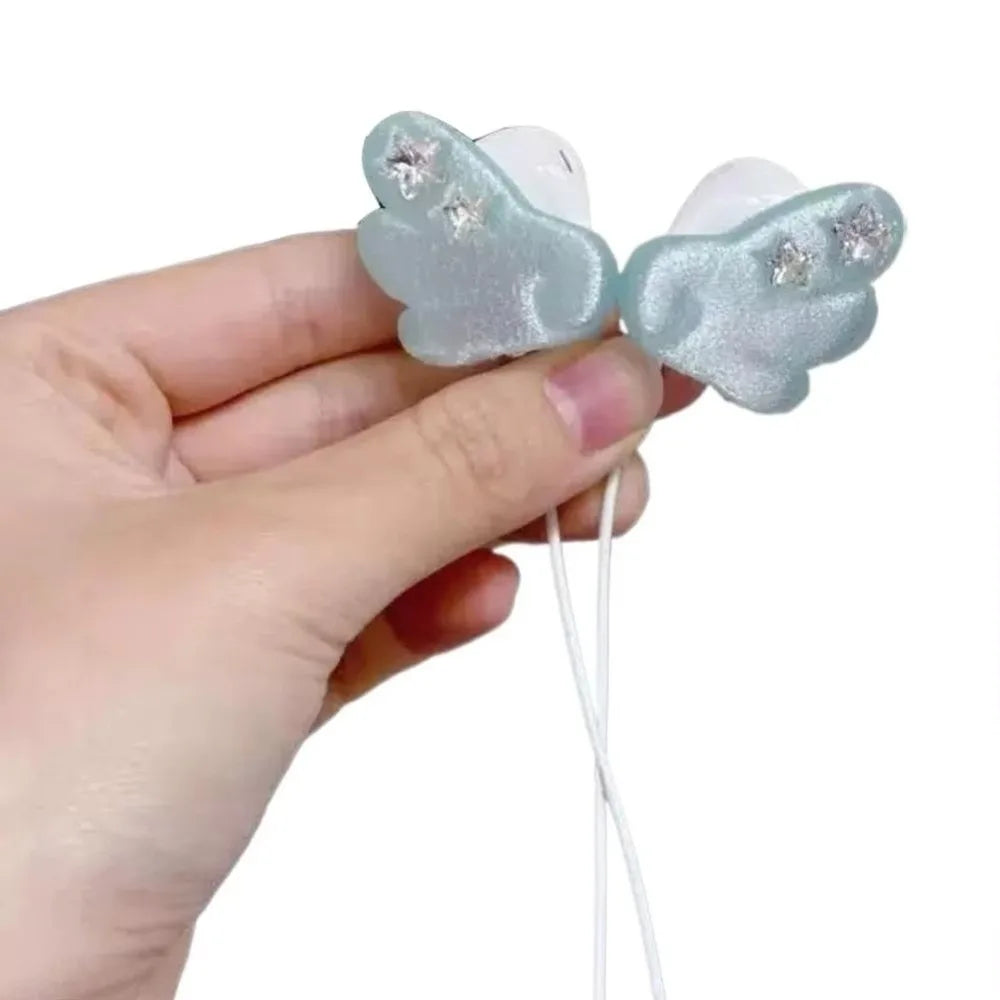 Angel Wing 3D Earbud Ornament – Y2K Star Gem Clip-On Decoration