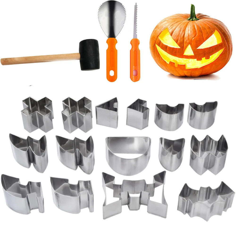 Stainless Steel Pumpkin Carving Kit – Halloween Cutter Set