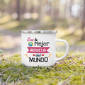 Best Mom Dad Grandpa Printed Enamel Mug – Family Gift Cup