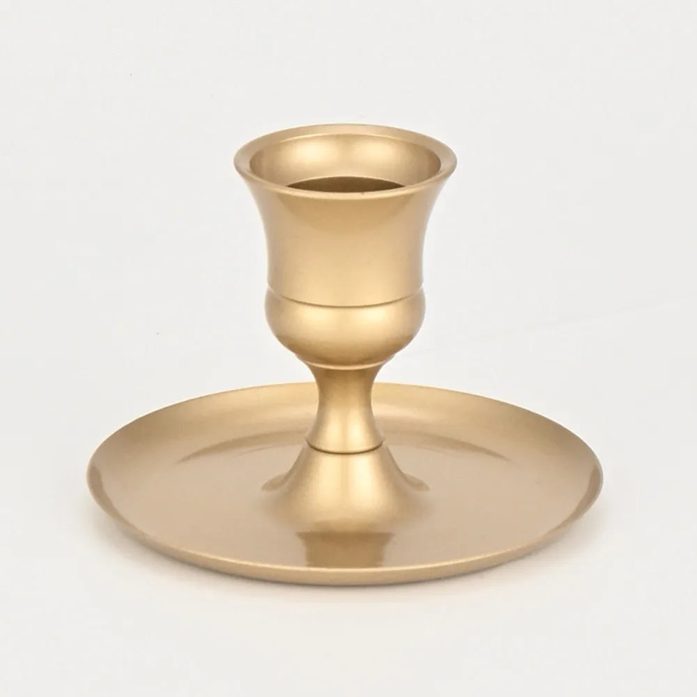 Matte Black Vintage Candlestick Holder | Wedding & Home Decor