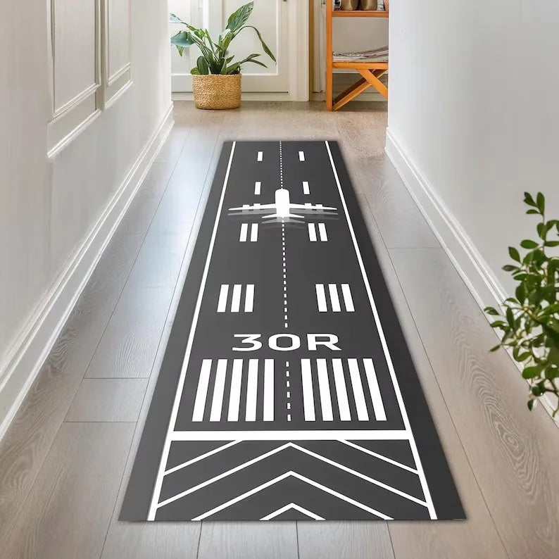 Aviation Airport Runway Floor Mat – Anti-Slip Polyester Rug