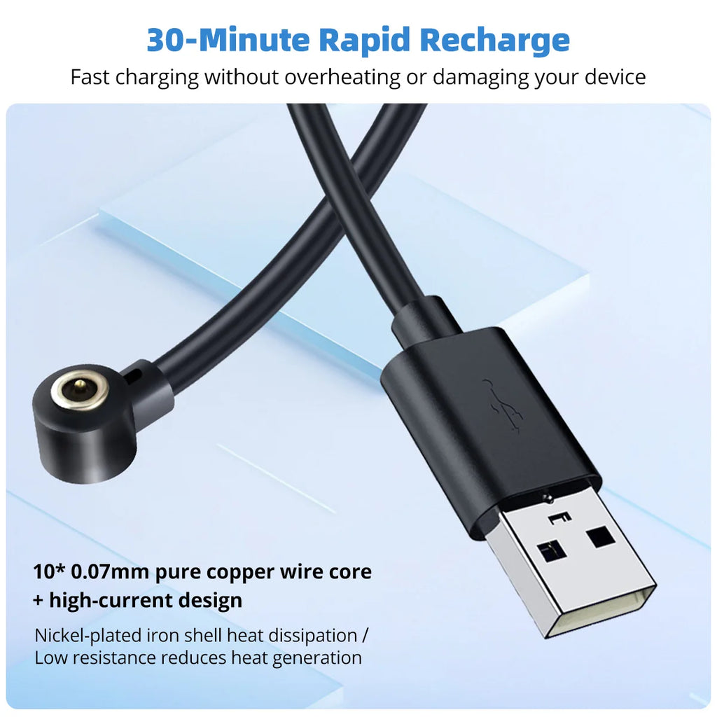 2-Pin Magnetic USB Smart Ring Charging Cable – Fast Charge