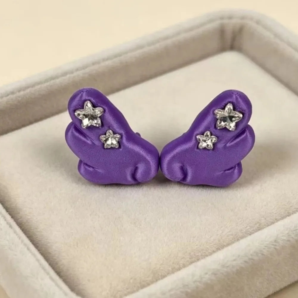 Angel Wing 3D Earbud Ornament – Y2K Star Gem Clip-On Decoration