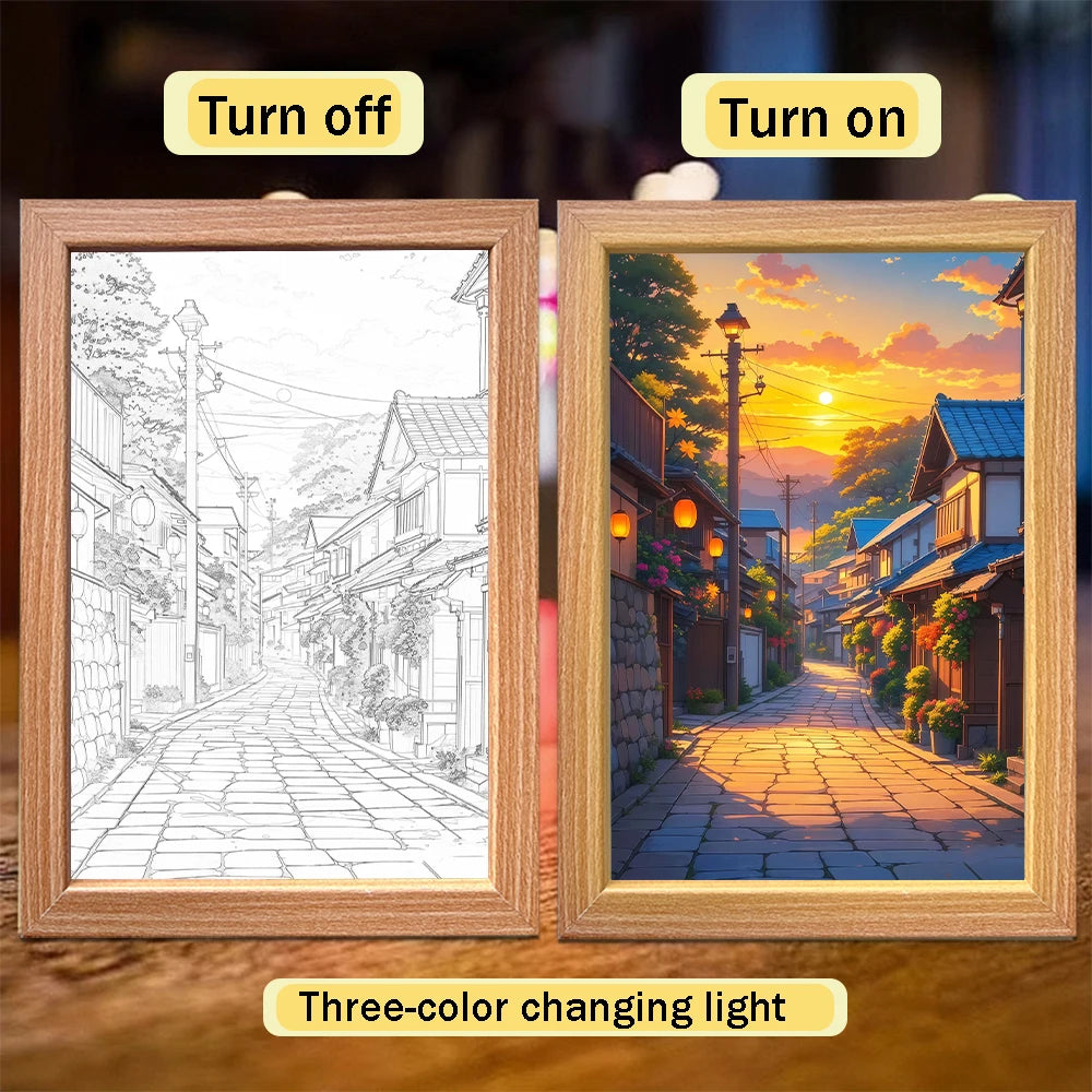Tokyo City LED Light Painting | Wall Art Night Light Décor