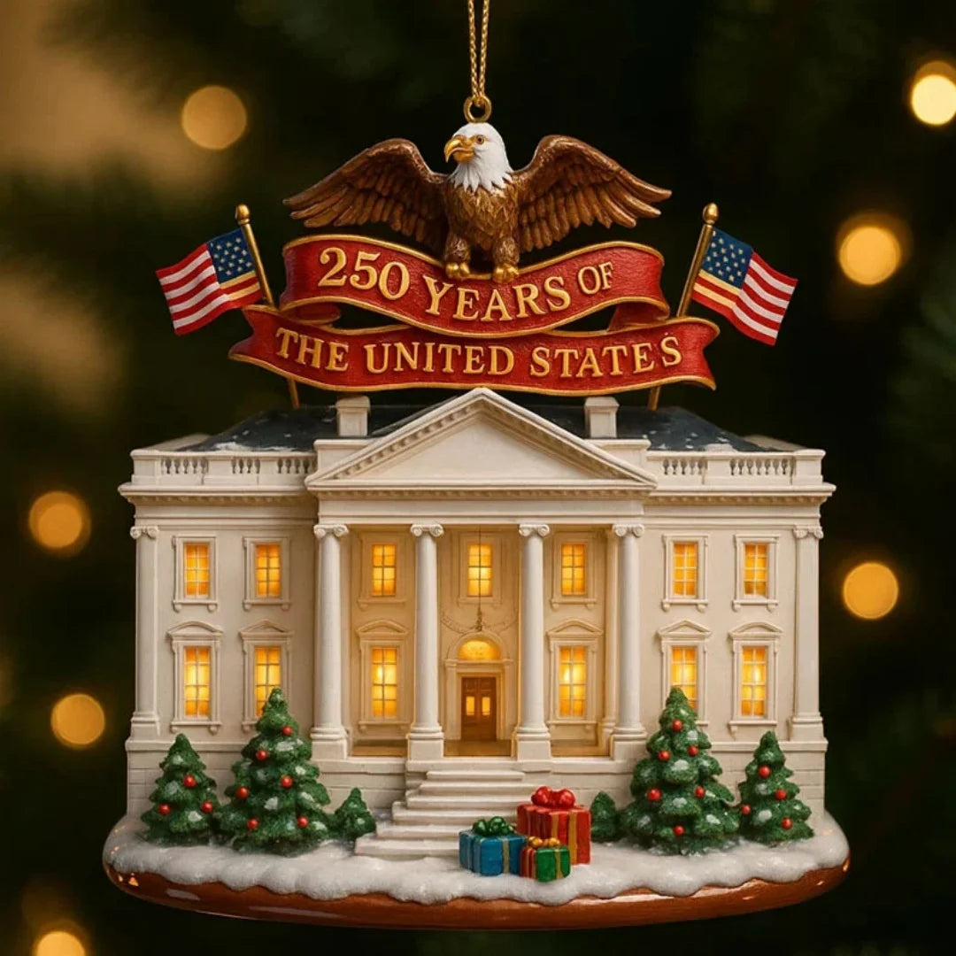 USA 250th Anniversary Bell Ornament | Patriotic Acrylic Decor
