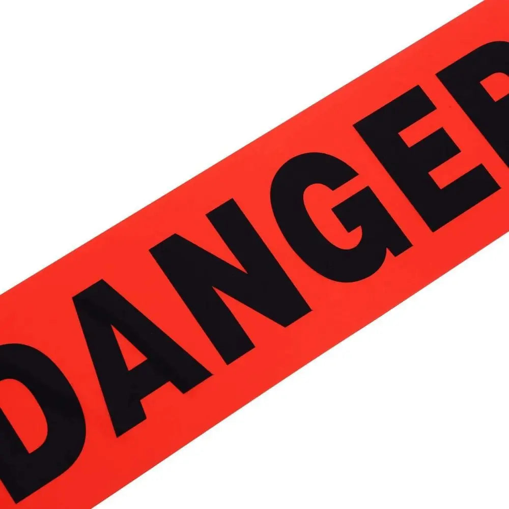 Red Danger Barrier Tape Non-Adhesive 7.5cm × 100M Safety Roll
