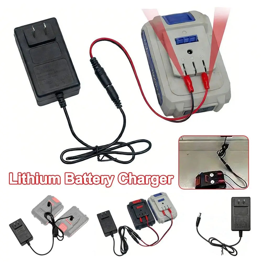 18V/21V/24V Dual-Head Lithium Battery Charger | Universal