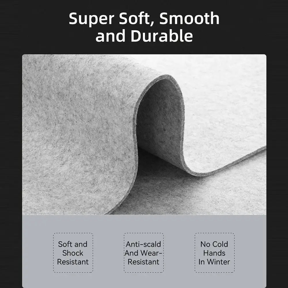 Large Wool Felt Desk Mat – Non-Slip Mouse & Keyboard Pad