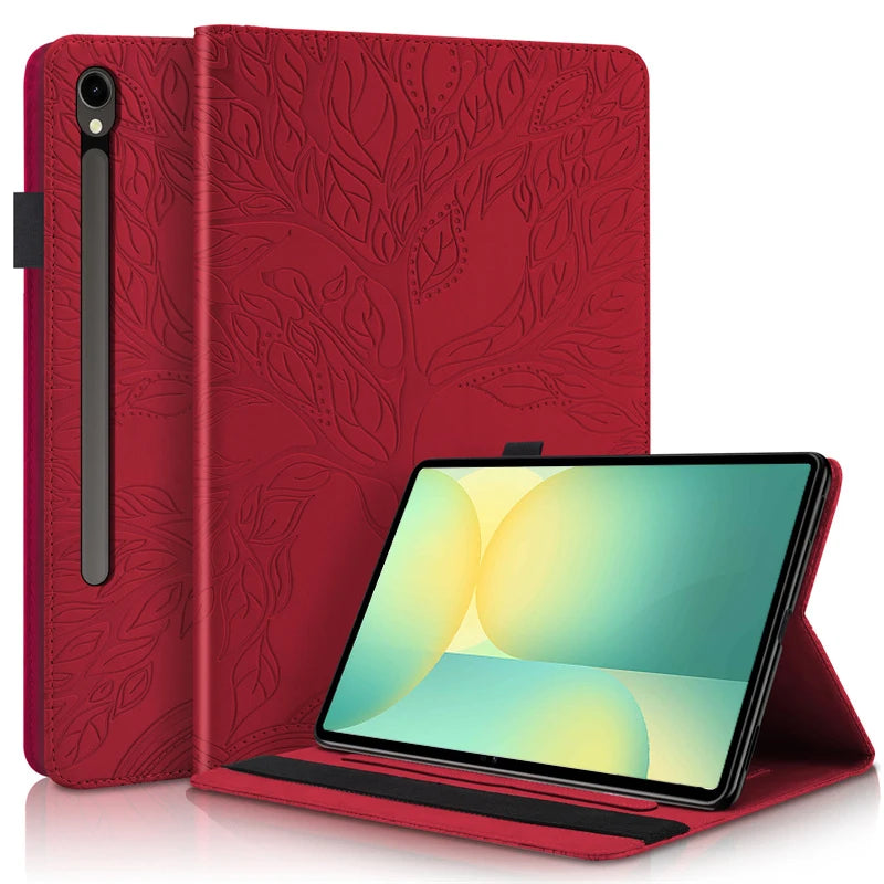 Samsung Galaxy Tab S10 Lite Case Embossed Flip Wallet Stand 10.9"