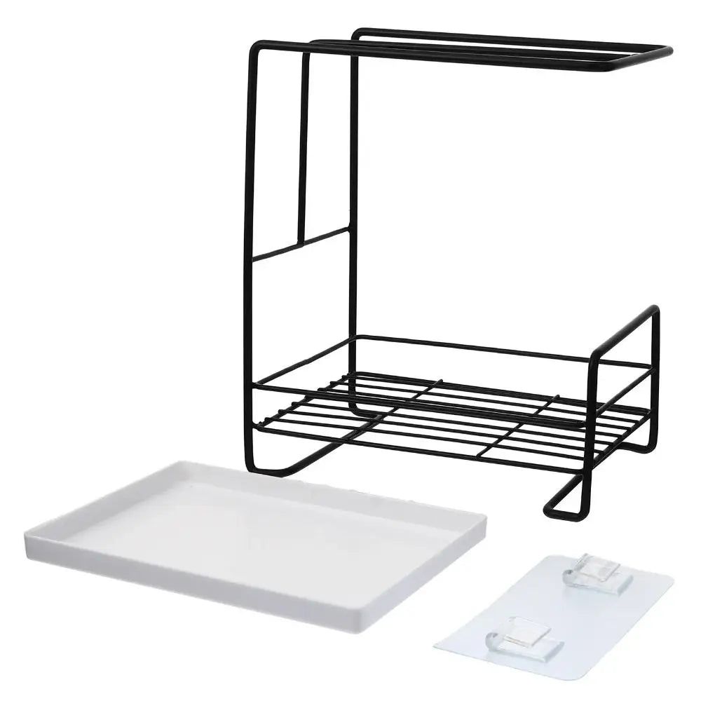 Wall-Mounted Kitchen Cloth & Sponge Rack | No-Drill Drainer
