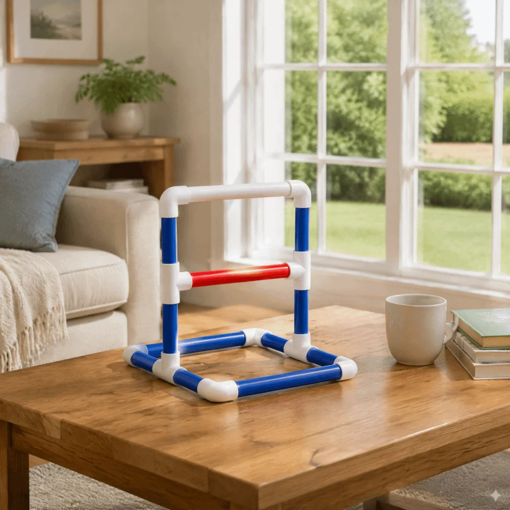 Tabletop PVC Bird Play Center – Parrot Gym Perch & Toy Tray