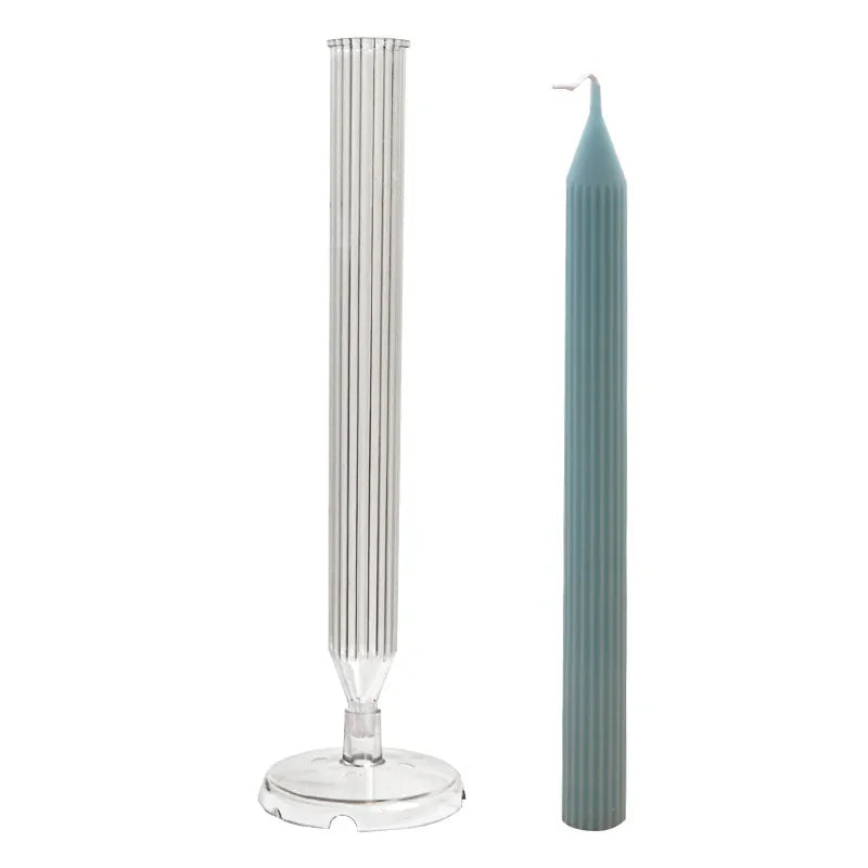 Striped Cylinder Candle Mold – DIY Acrylic Candle Making Kit