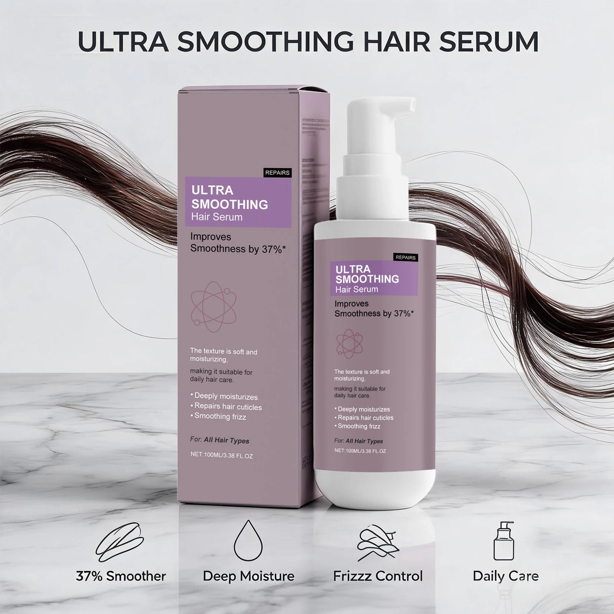 37% Smoothing Hair Serum – Anti-Frizz & Cuticle Repair