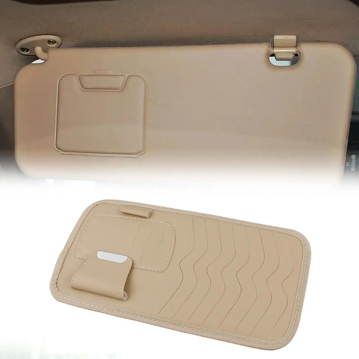 Car Visor CD Organizer PU Leather DVD Holder 2-Pack
