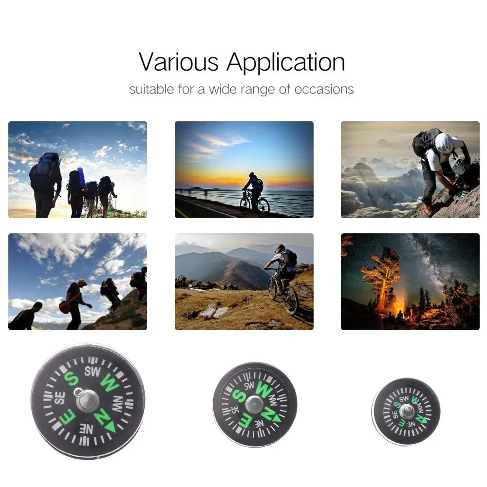 10-Pack Mini Navigation Compasses – Camping & Hiking Tool