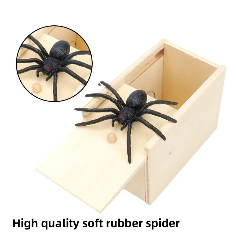 Spring-Pop Spider Prank Box – Halloween Trick Surprise Toy