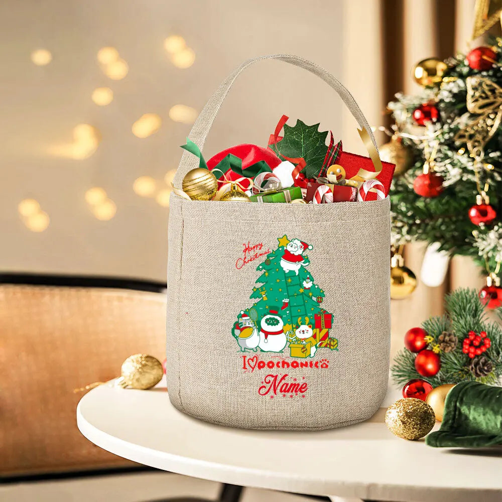 Personalised Christmas Santa Sack | Custom Name Kids Gift Bag