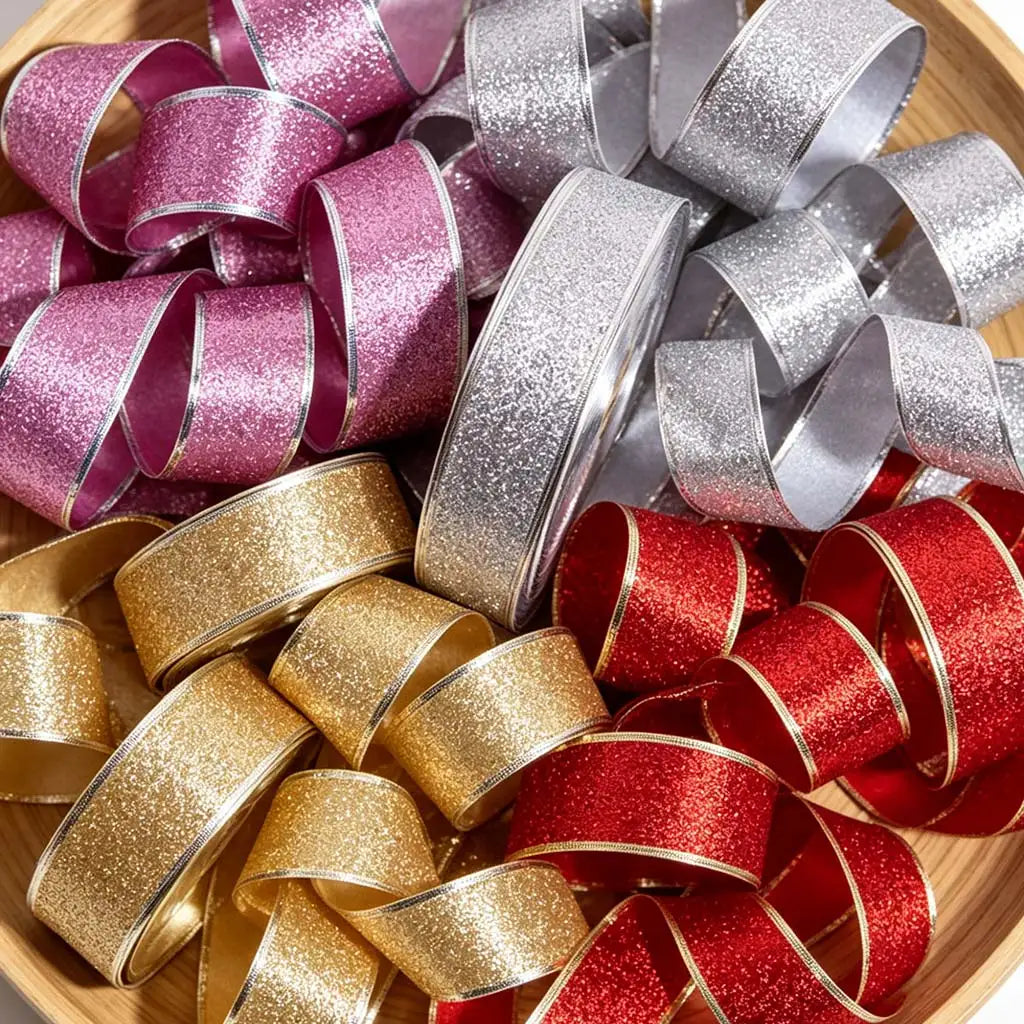 Shiny Gold Organza Ribbon 5cm x 2M – Gift & Holiday Crafts