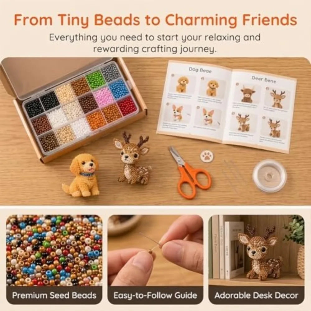 3D Bead Weaving Kit – Happy Family Character DIY Craft Set