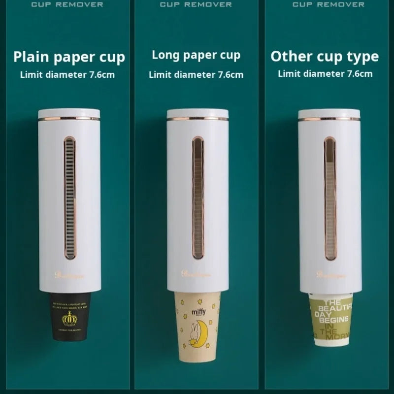 No-Drill Wall Mounted Cup Dispenser – Dustproof & Elegant