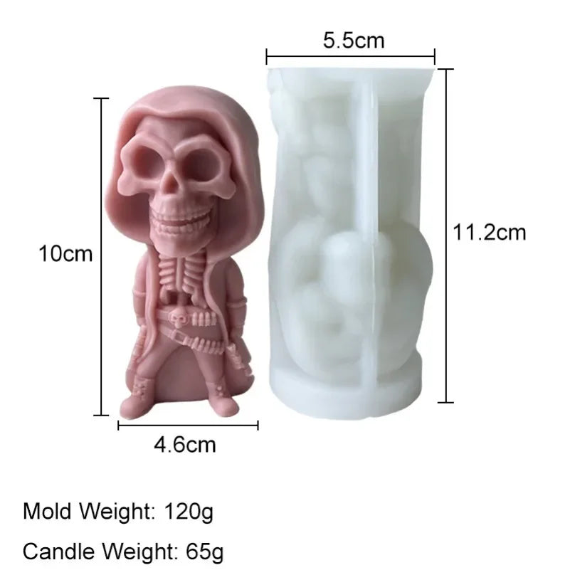 3D Skull & Pumpkin Silicone Molds – Halloween Candle & Resin