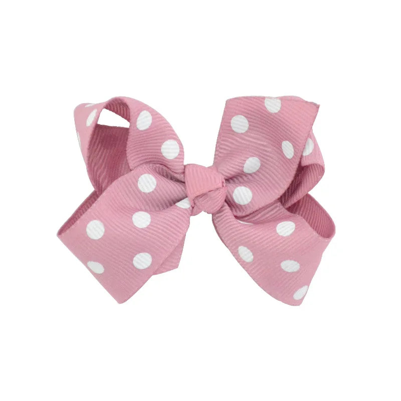 12-Pack Handmade Grosgrain Ribbon Bow Hair Clips for Girls
