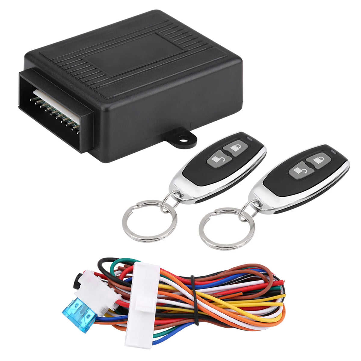 Car Keyless Entry Central Locking Kit with 2 Remote Controls
