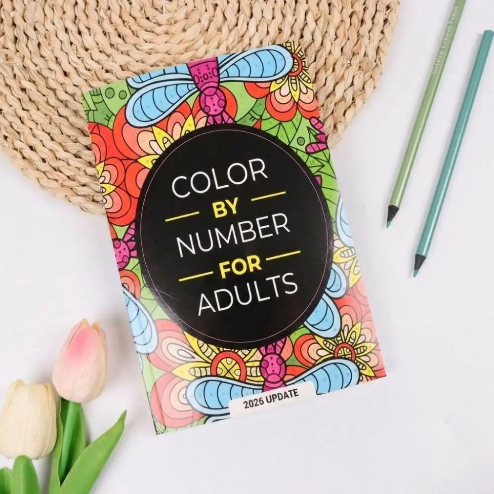 80-Page Color By Number Coloring Book for Adults – A5