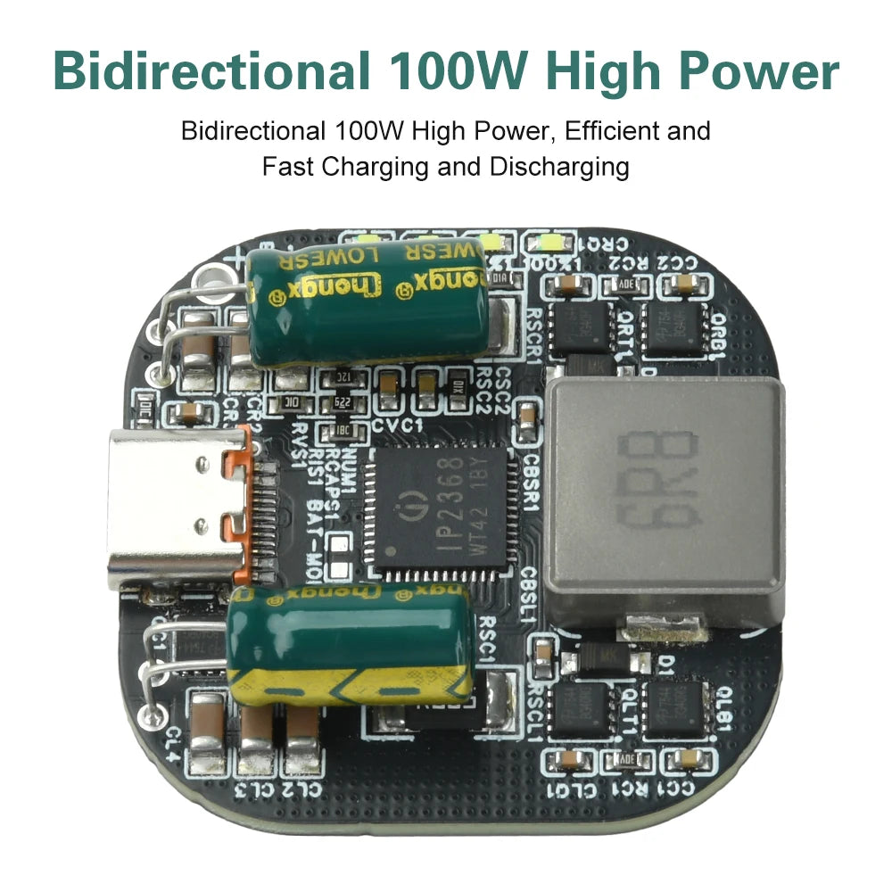 Gaqqee 100W Bidirectional Charging Module 2–5S Type-C PD 3.0