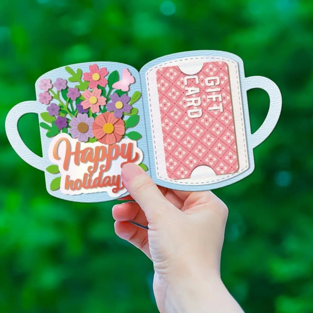 2-Piece Coffee & Tea Cup Cutting Dies for DIY Scrapbooking