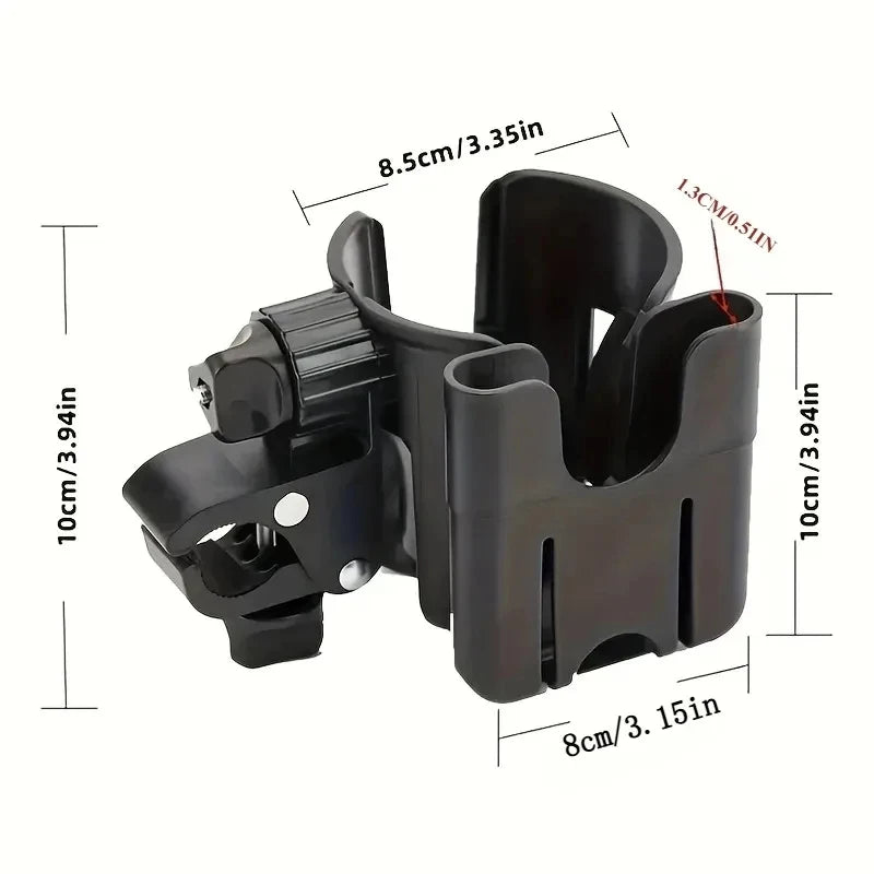 2-in-1 Stroller Cup & Phone Holder | Universal Bottle Bracket