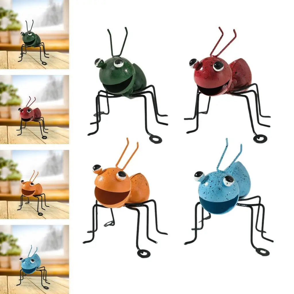 Iron Ant Wall Hanging Statue | Metal Garden Ornament Decor