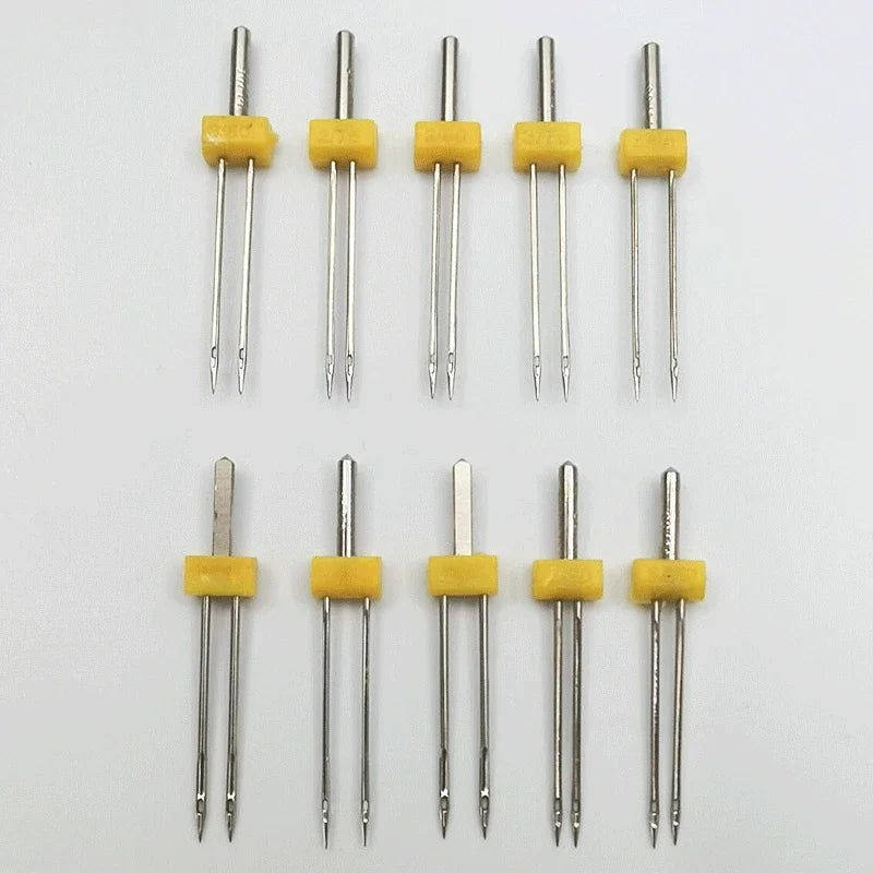 10-Piece Twin Double Needle Set for Sewing Machines – All Sizes