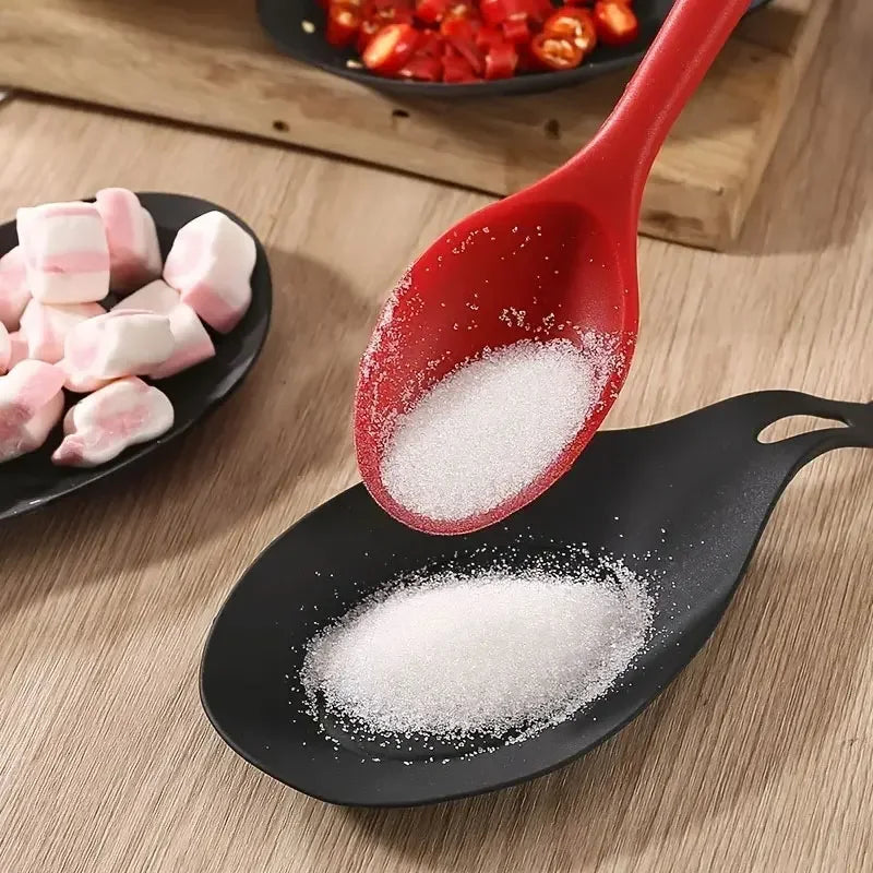 3-Piece Silicone Spoon Rest & Spatula Holder – Heat Resistant