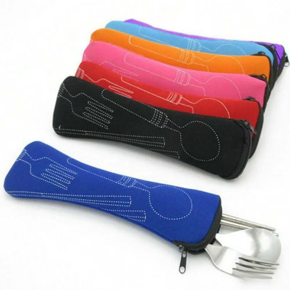 Portable Cutlery Bag – Travel Utensil Pouch for Camping & Picnics