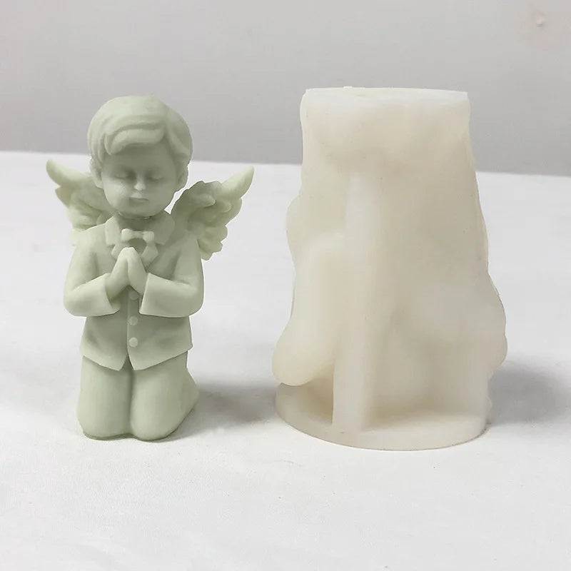 Kneeling Angel Silicone Mold – Candle, Soap & Resin Cast