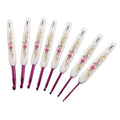 8-Piece Vintage Print Aluminum Crochet Hook Set – 2.5–6mm