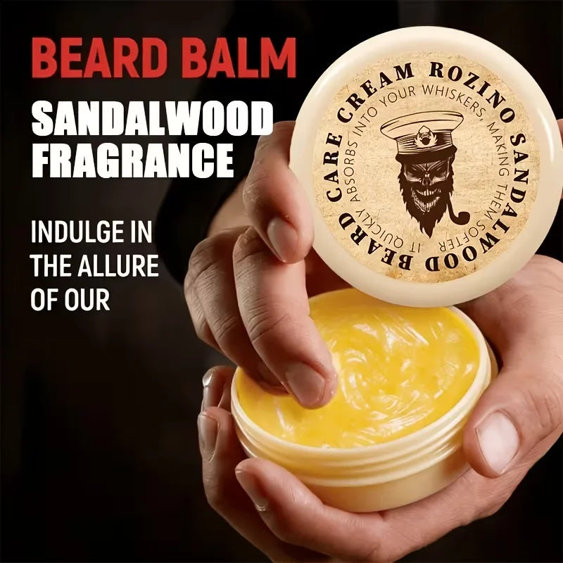 Men's Sandalwood Beard Balm 20g – Moisturizing & Anti-Frizz