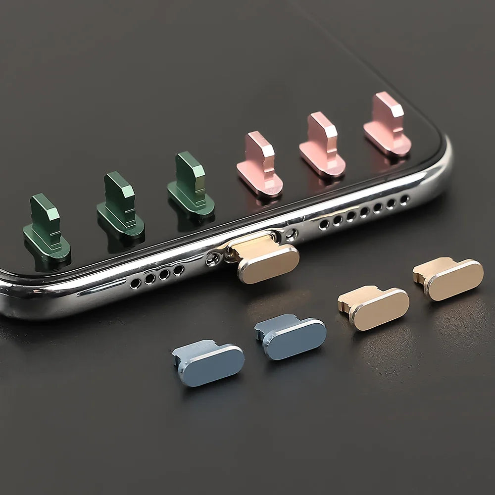 Metal Dust Plug Charging Port Cap for iPhone & iPad
