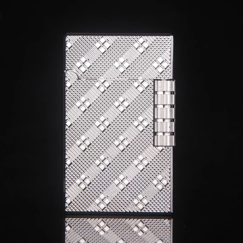 Oblique Grid Side-Slide Butane Lighter | Men's Gift
